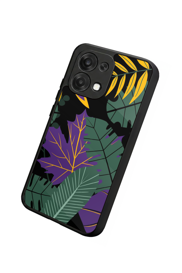 Oppo A6 Pro Uyumlu Botanik Tasarımlı Glossy Premium Kılıf