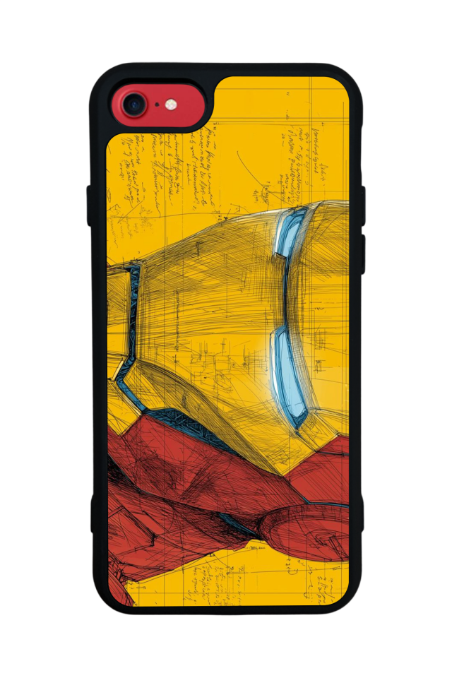 iPhone 7 Uyumlu  Iron Man ( Demir Adam ) Tasarımlı Glossy Premium Kılıf