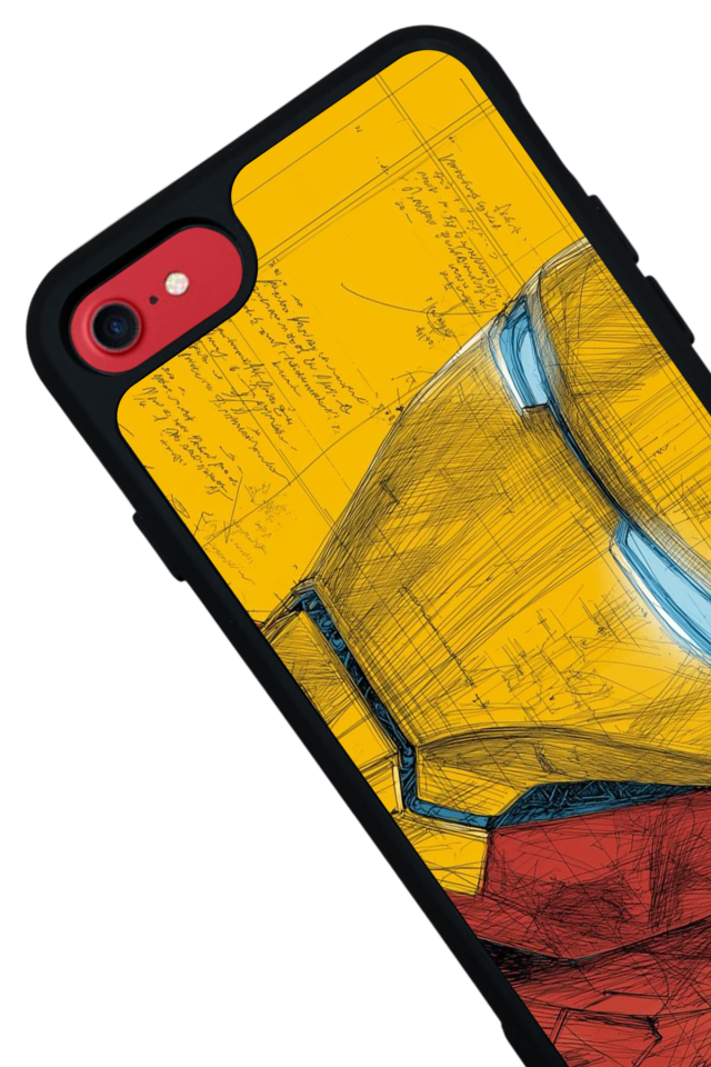 iPhone 7 Uyumlu  Iron Man ( Demir Adam ) Tasarımlı Glossy Premium Kılıf