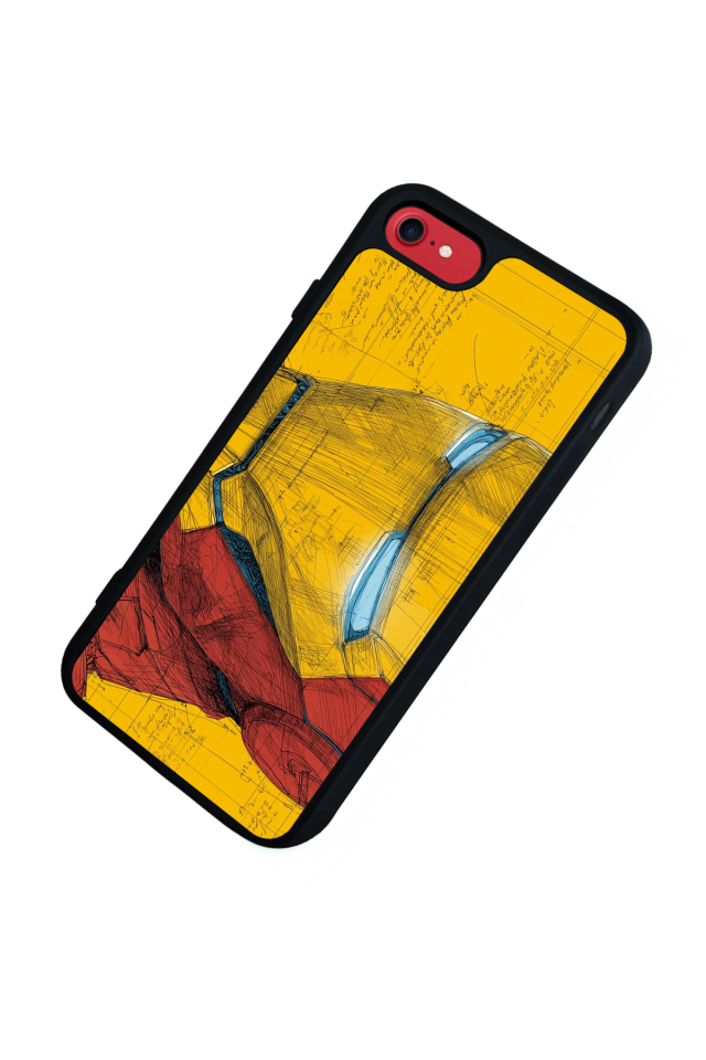 iPhone 7 Uyumlu  Iron Man ( Demir Adam ) Tasarımlı Glossy Premium Kılıf
