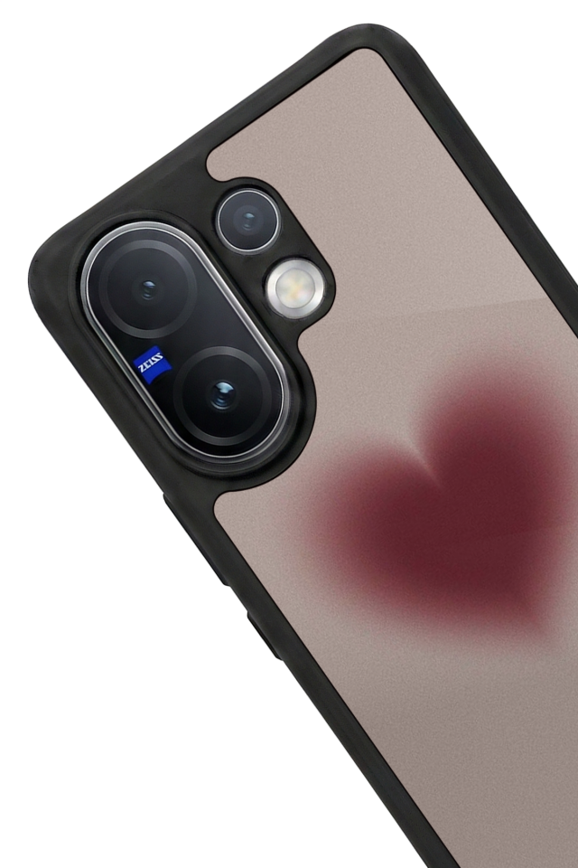 Vivo V60 Uyumlu Kalp Love Tasarımlı Glossy Premium Kılıf