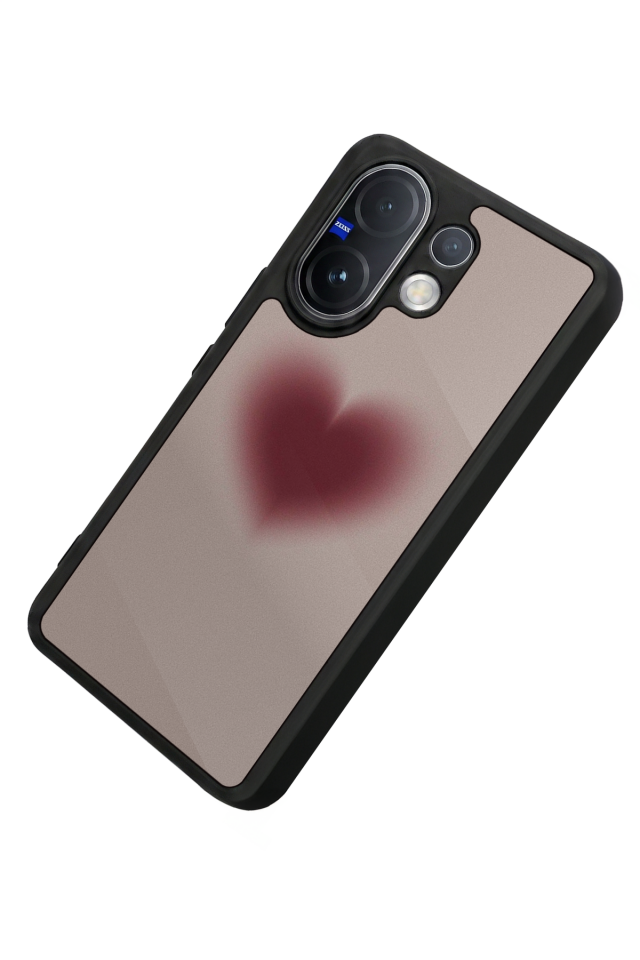 Vivo V60 Uyumlu Kalp Love Tasarımlı Glossy Premium Kılıf