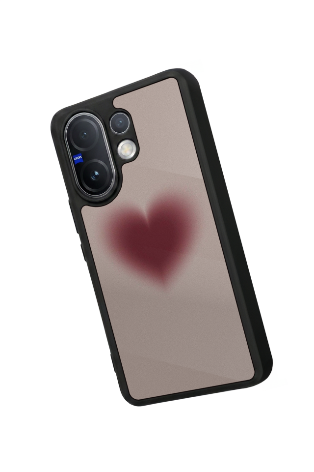Vivo V60 Uyumlu Kalp Love Tasarımlı Glossy Premium Kılıf