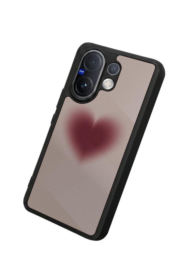 Vivo V60 Uyumlu Kalp Love Tasarımlı Glossy Premium Kılıf
