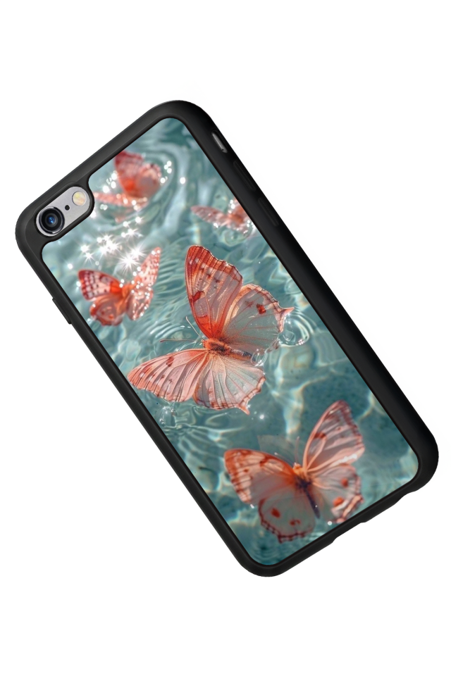 iPhone 6 Plus Uyumlu Kelebek Tasarımlı Glossy Premium Kılıf