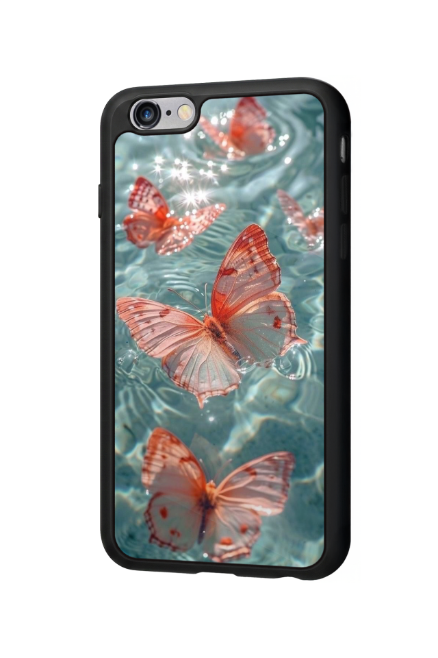 iPhone 6 Plus Uyumlu Kelebek Tasarımlı Glossy Premium Kılıf