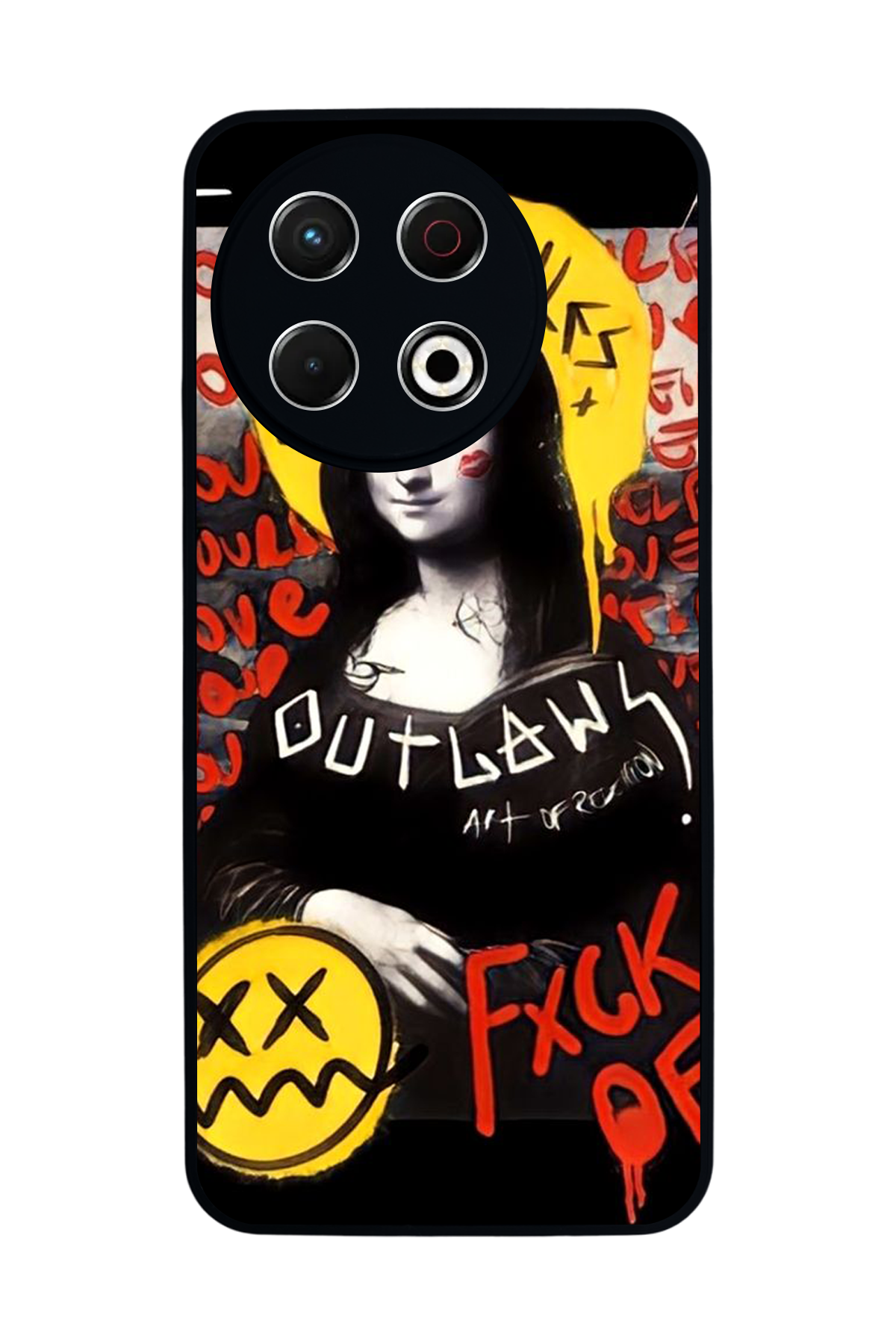 Tecno Spark 30 Pro Uyumlu Monalisa Tasarımlı Glossy Premium Kılıf