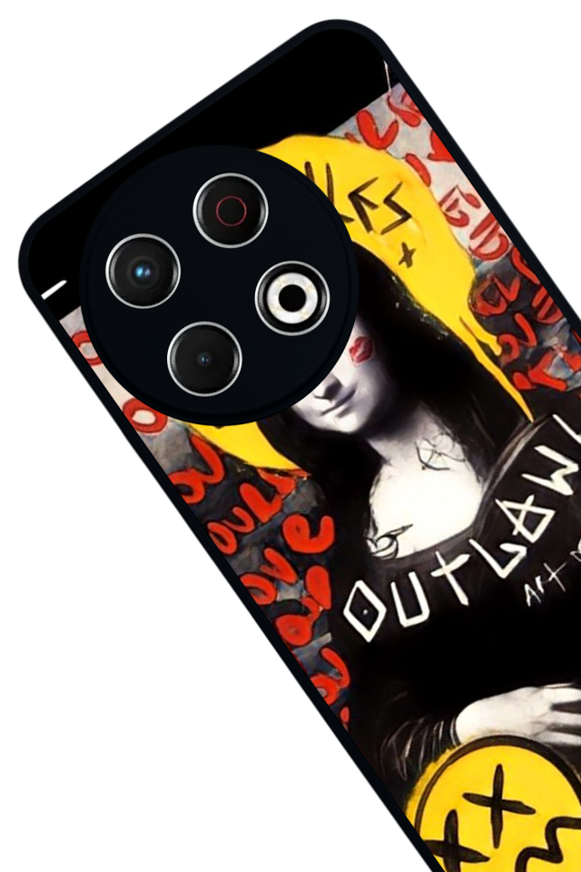 Tecno Spark 30 Pro Uyumlu Monalisa Tasarımlı Glossy Premium Kılıf