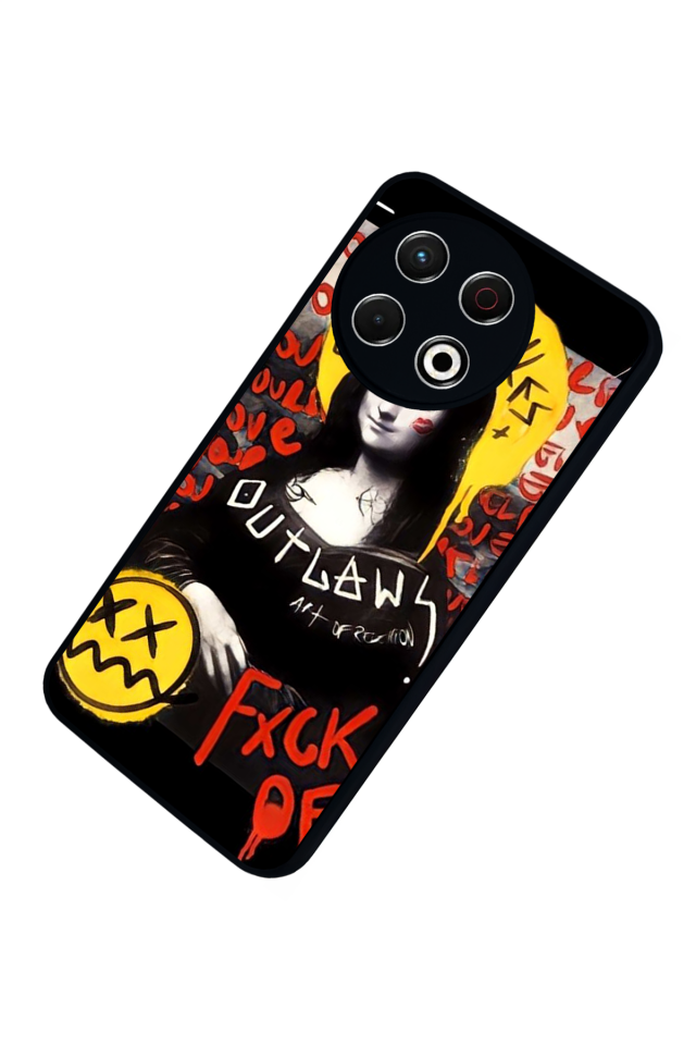 Tecno Spark 30 Pro Uyumlu Monalisa Tasarımlı Glossy Premium Kılıf