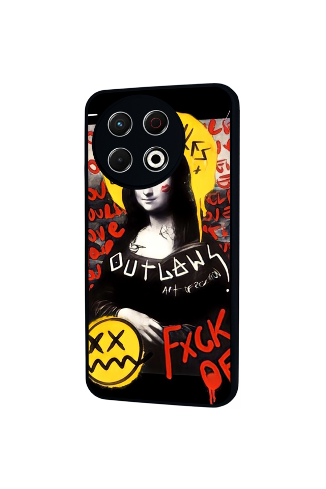 Tecno Spark 30 Pro Uyumlu Monalisa Tasarımlı Glossy Premium Kılıf