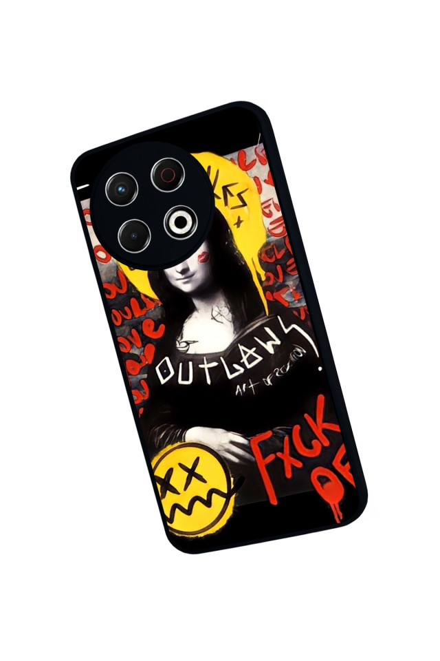 Tecno Spark 30 Pro Uyumlu Monalisa Tasarımlı Glossy Premium Kılıf