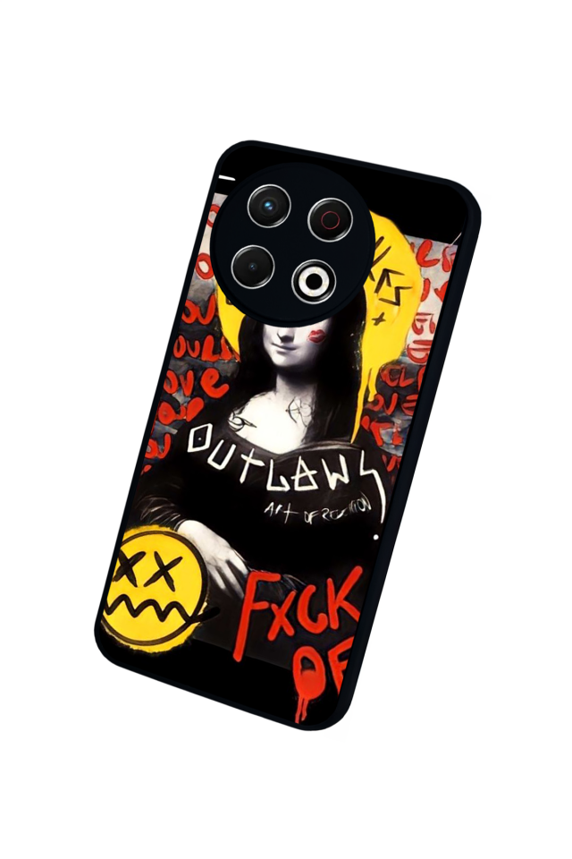 Tecno Spark 30 Pro Uyumlu Monalisa Tasarımlı Glossy Premium Kılıf