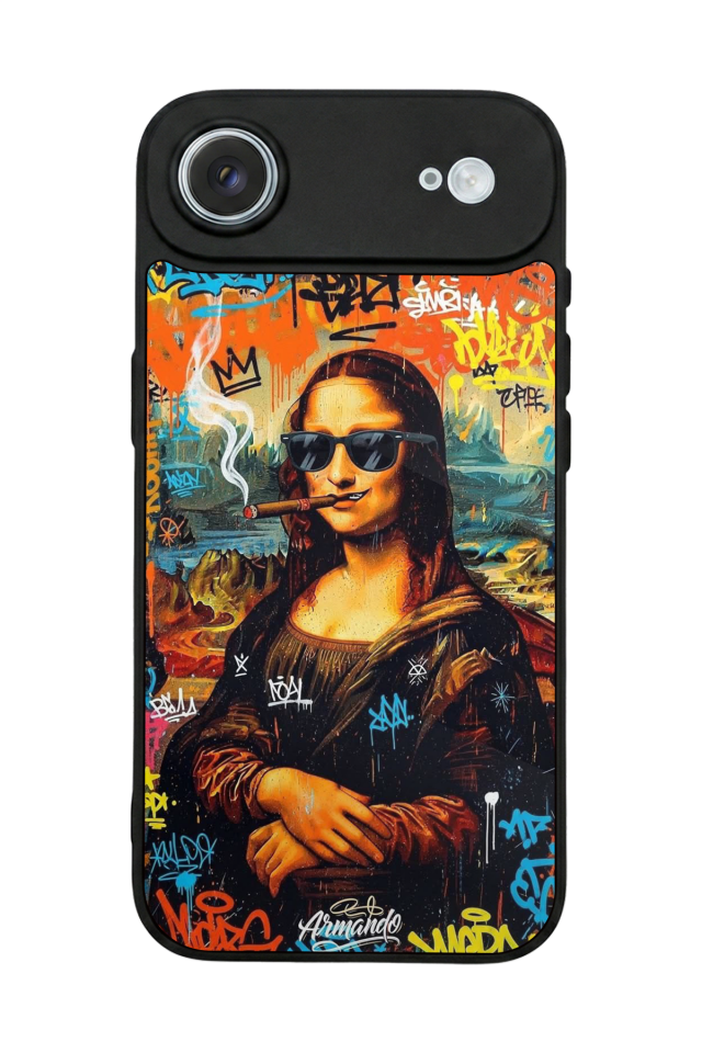 iPhone 17 Air Uyumlu Monalisa Tasarımlı Glossy Premium Kılıf