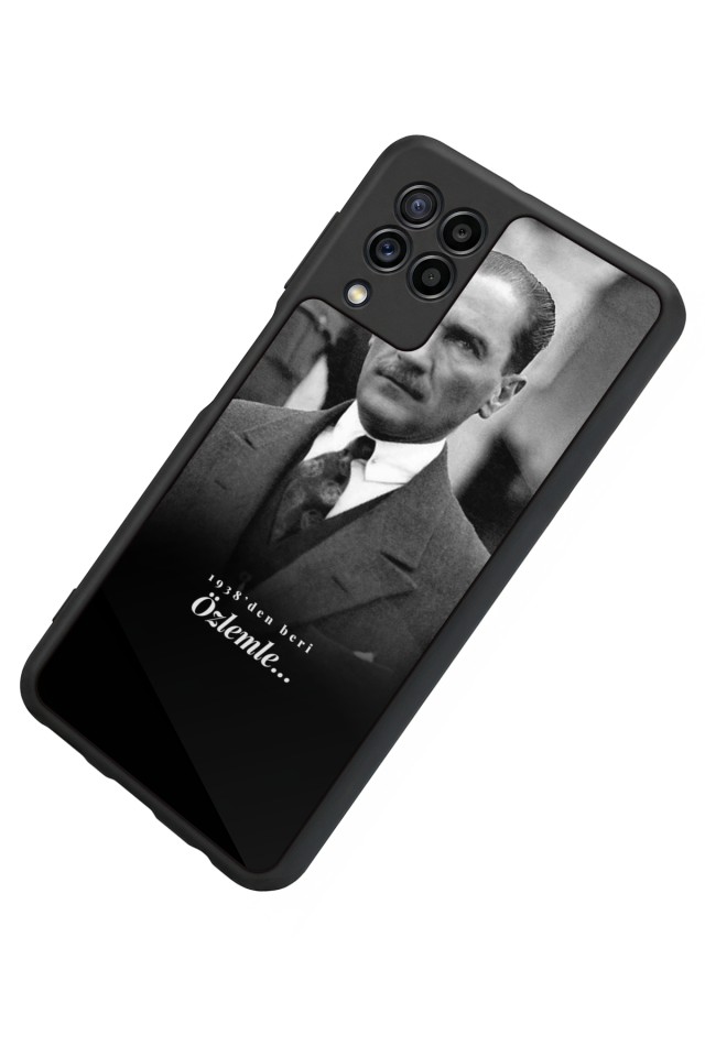 Samsung Galaxy M22 Uyumlu Mustafa Kemal Ataturk Tasarımlı Glossy Premium Kılıf