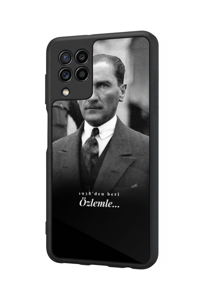Samsung Galaxy M22 Uyumlu Mustafa Kemal Ataturk Tasarımlı Glossy Premium Kılıf