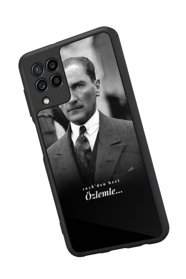 Samsung Galaxy M22 Uyumlu Mustafa Kemal Ataturk Tasarımlı Glossy Premium Kılıf