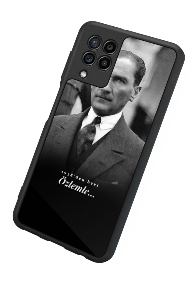 Samsung Galaxy M22 Uyumlu Mustafa Kemal Ataturk Tasarımlı Glossy Premium Kılıf