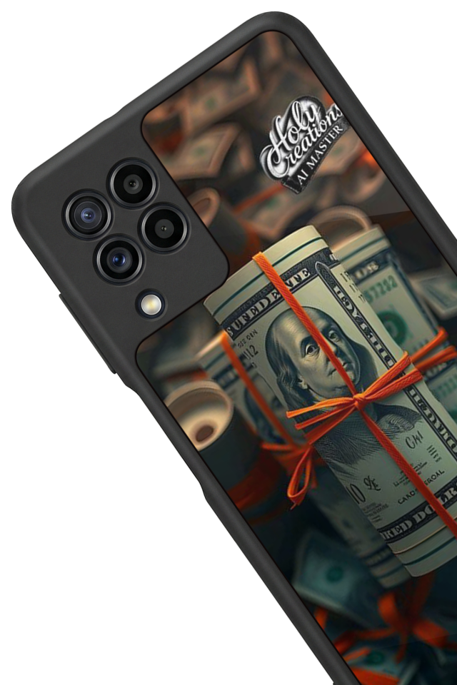 Samsung Galaxy M32 Uyumlu Para Tasarımlı Glossy Premium Kılıf