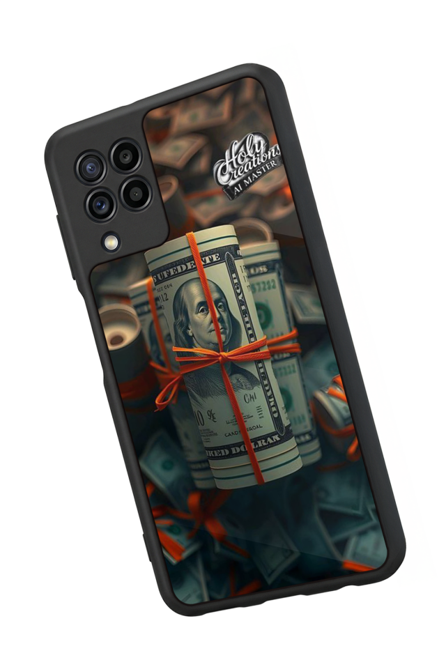 Samsung Galaxy M32 Uyumlu Para Tasarımlı Glossy Premium Kılıf