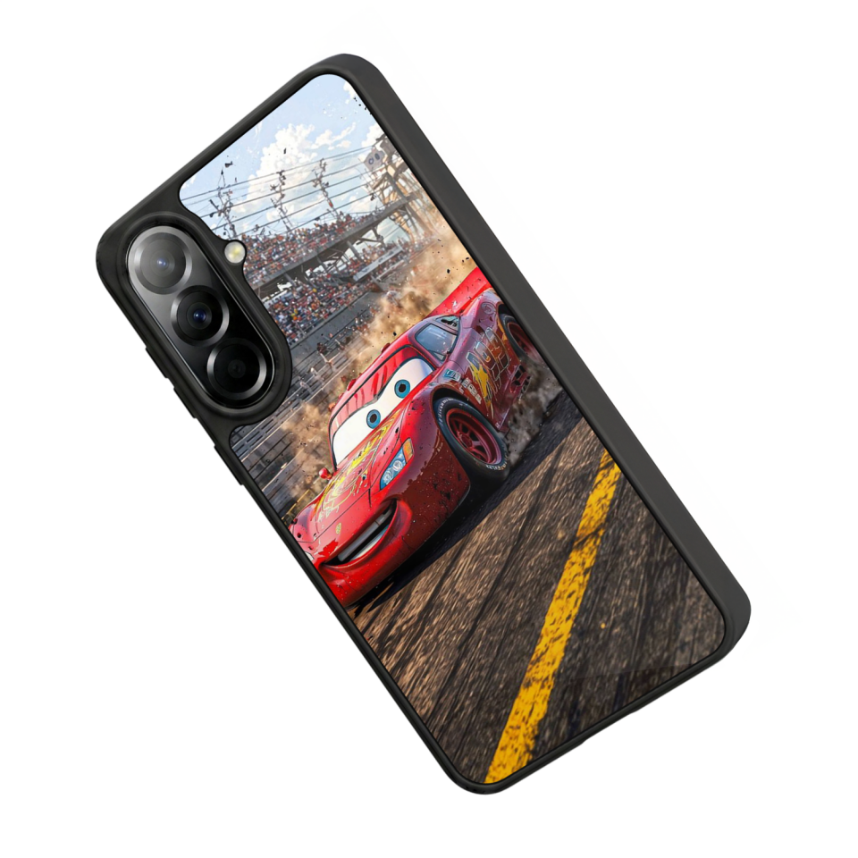 Samsung Galaxy A57 Uyumlu Şimsek McQueen Tasarımlı Glossy Premium Kılıf