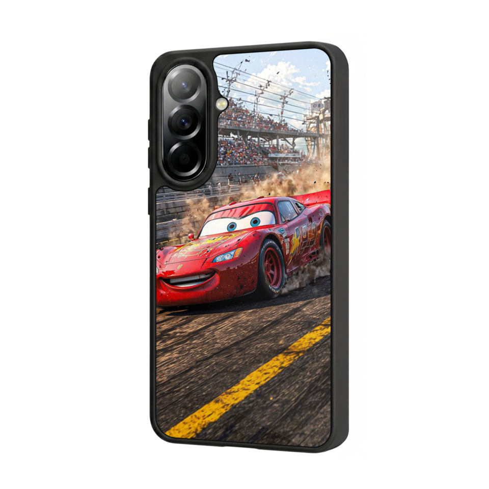 Samsung Galaxy A57 Uyumlu Şimsek McQueen Tasarımlı Glossy Premium Kılıf