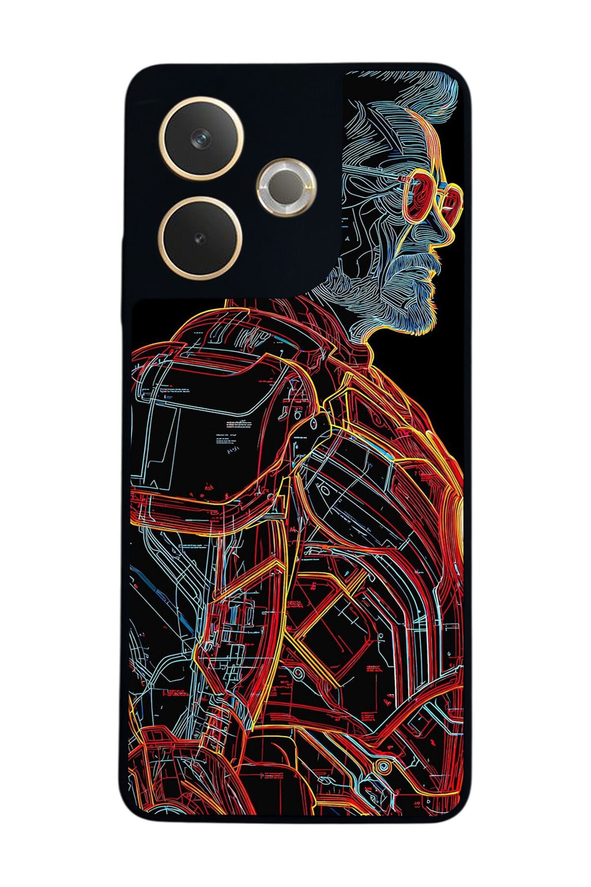 Oppo A5 Pro Uyumlu Iron Man ( Demir Adam ) Tasarımlı Glossy Premium Kılıf