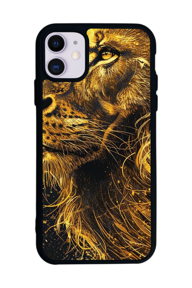iPhone 11 Uyumlu Aslan Tasarımlı Glossy Premium Kılıf