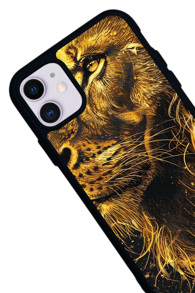 iPhone 11 Uyumlu Aslan Tasarımlı Glossy Premium Kılıf