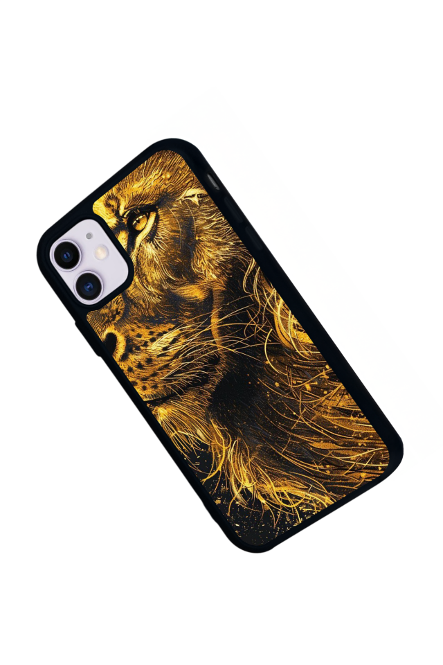 iPhone 11 Uyumlu Aslan Tasarımlı Glossy Premium Kılıf