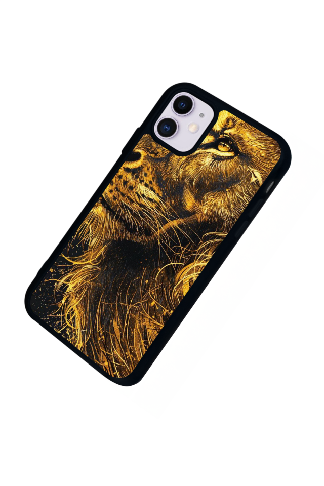 iPhone 11 Uyumlu Aslan Tasarımlı Glossy Premium Kılıf