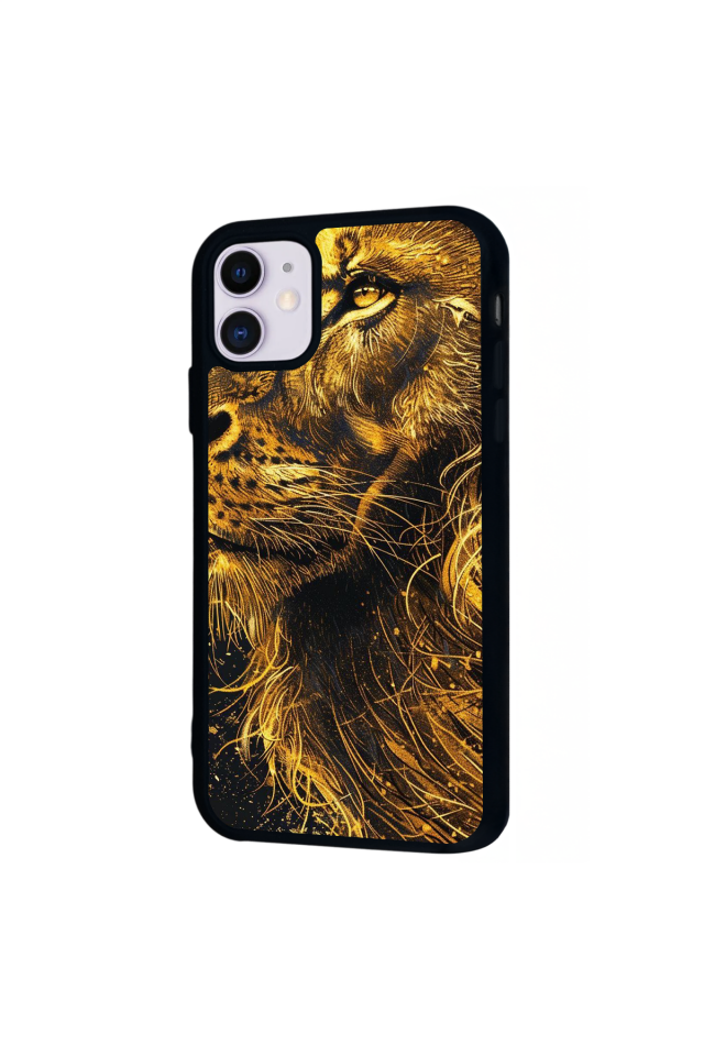 iPhone 11 Uyumlu Aslan Tasarımlı Glossy Premium Kılıf