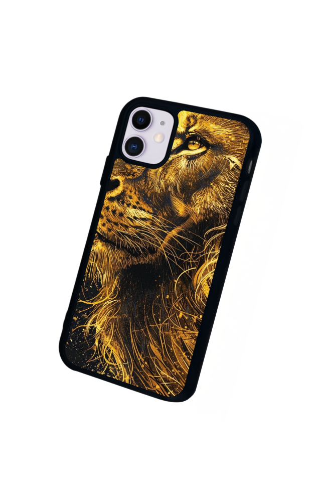 iPhone 11 Uyumlu Aslan Tasarımlı Glossy Premium Kılıf