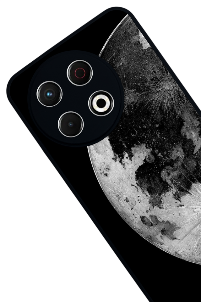 Tecno Spark 30 Pro Uyumlu Ay Tasarımlı Glossy Premium Kılıf