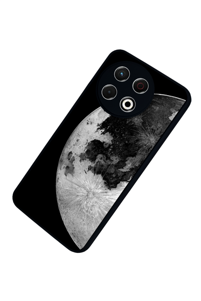 Tecno Spark 30 Pro Uyumlu Ay Tasarımlı Glossy Premium Kılıf