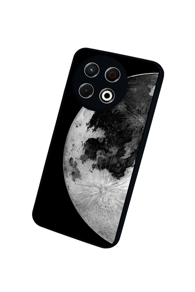 Tecno Spark 30 Pro Uyumlu Ay Tasarımlı Glossy Premium Kılıf