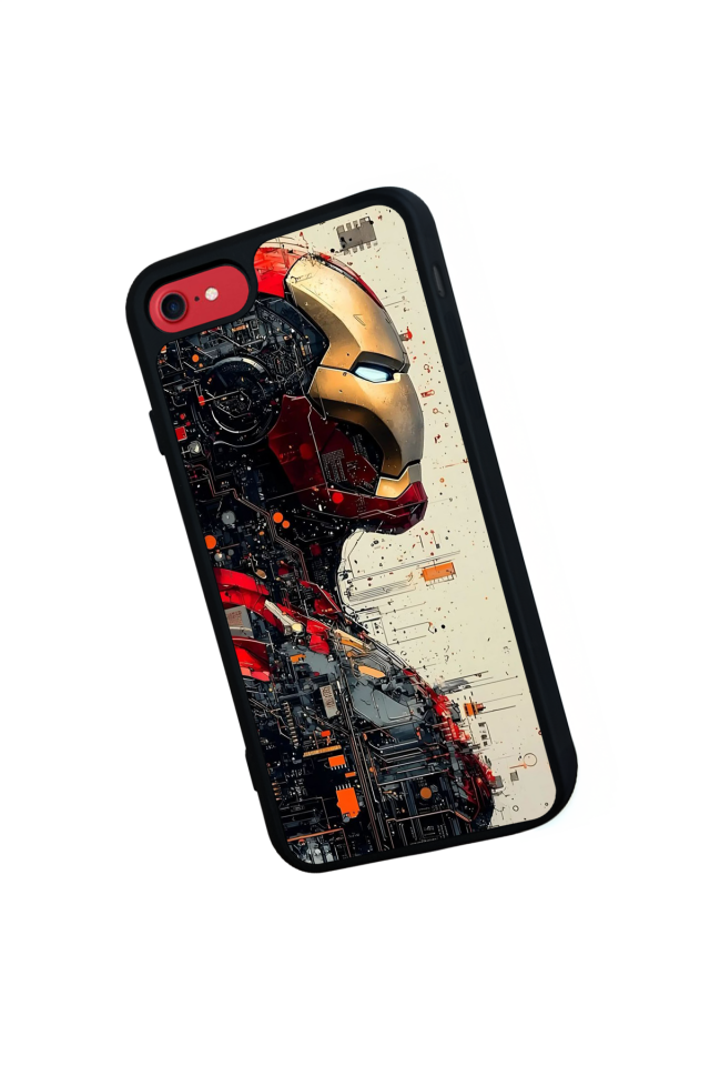 iPhone 7 Uyumlu  Iron Man ( Demir Adam ) Tasarımlı Glossy Premium Kılıf