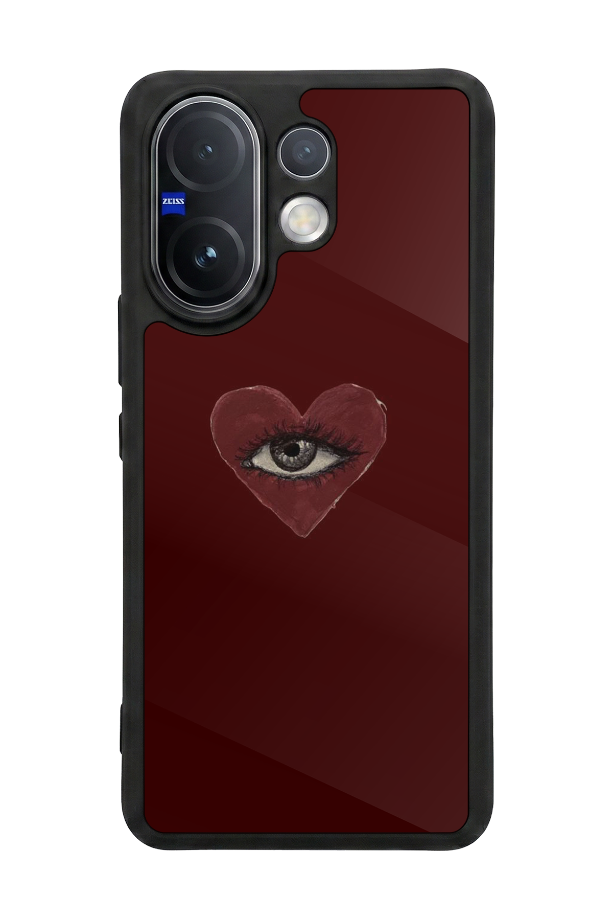 Vivo V60 Uyumlu Kalp Love Tasarımlı Glossy Premium Kılıf