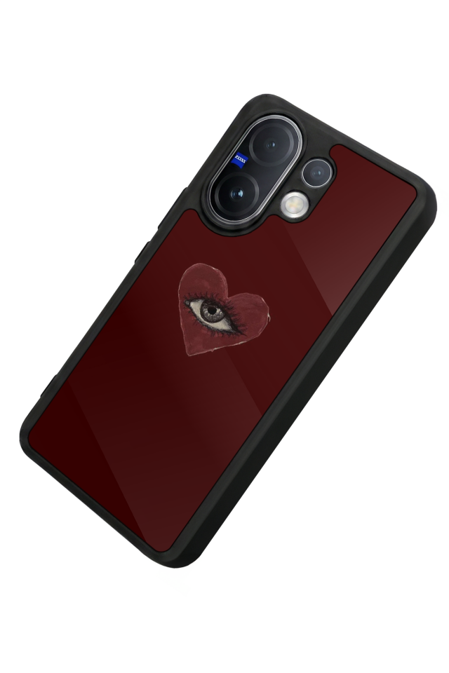 Vivo V60 Uyumlu Kalp Love Tasarımlı Glossy Premium Kılıf