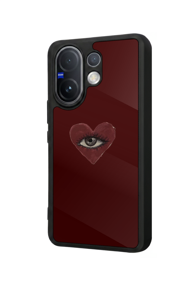 Vivo V60 Uyumlu Kalp Love Tasarımlı Glossy Premium Kılıf