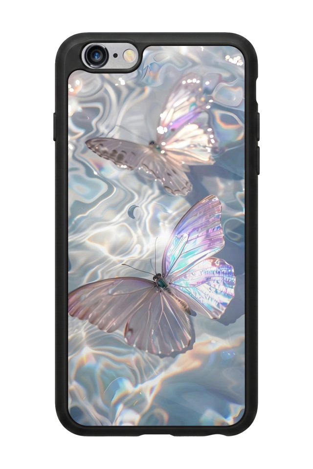 iPhone 6 Plus Uyumlu Kelebek Tasarımlı Glossy Premium Kılıf