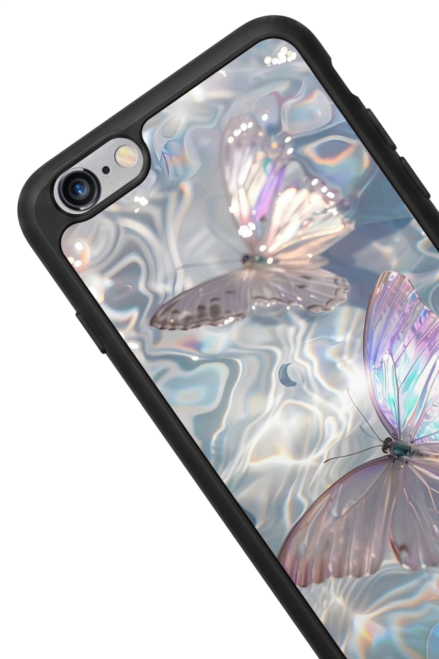 iPhone 6 Plus Uyumlu Kelebek Tasarımlı Glossy Premium Kılıf