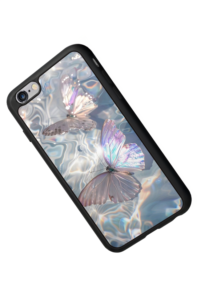 iPhone 6 Plus Uyumlu Kelebek Tasarımlı Glossy Premium Kılıf