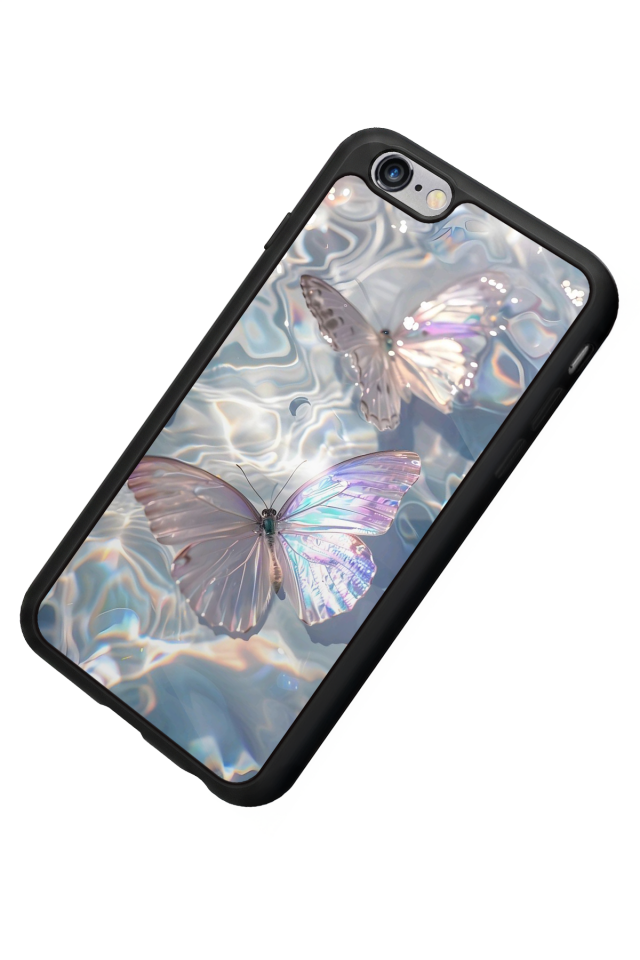 iPhone 6 Plus Uyumlu Kelebek Tasarımlı Glossy Premium Kılıf