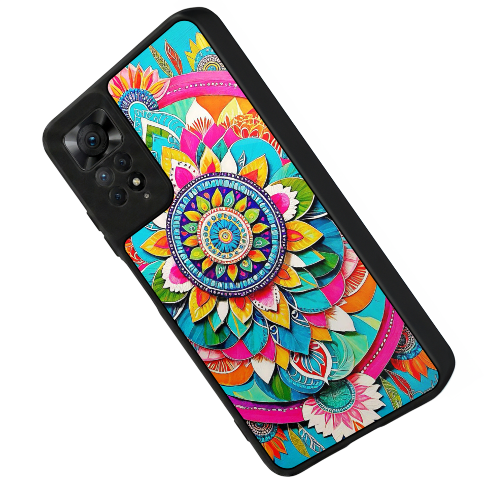 Xiaomi Redmi Note 11 Pro Uyumlu Mandala Tasarımlı Glossy Premium Kılıf