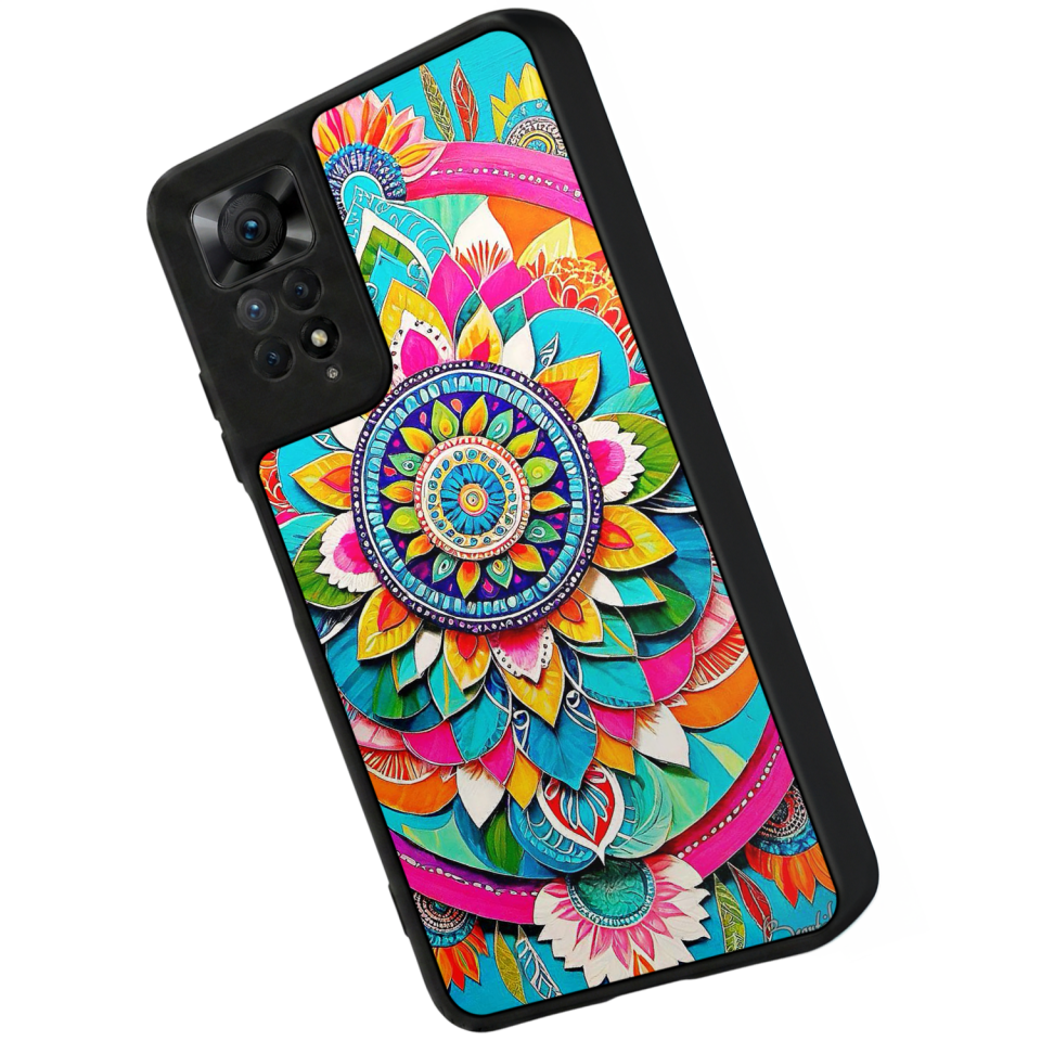 Xiaomi Redmi Note 11 Pro Uyumlu Mandala Tasarımlı Glossy Premium Kılıf