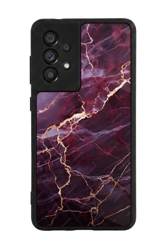 Samsung Galaxy A73 Uyumlu Mermer Marble Tasarımlı Glossy Premium Kılıf