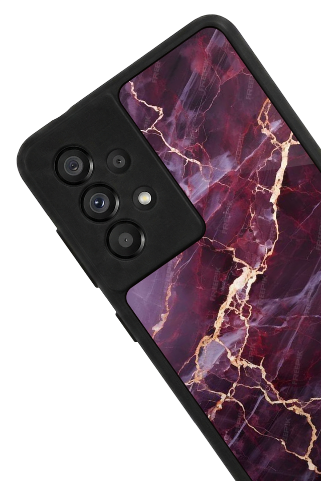 Samsung Galaxy A73 Uyumlu Mermer Marble Tasarımlı Glossy Premium Kılıf
