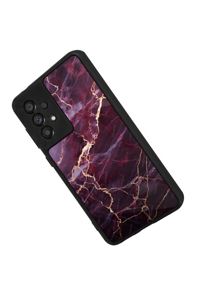 Samsung Galaxy A73 Uyumlu Mermer Marble Tasarımlı Glossy Premium Kılıf