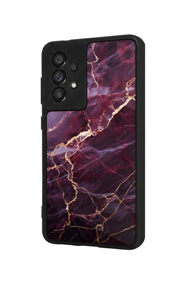 Samsung Galaxy A73 Uyumlu Mermer Marble Tasarımlı Glossy Premium Kılıf