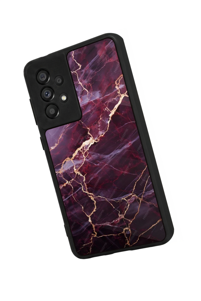 Samsung Galaxy A73 Uyumlu Mermer Marble Tasarımlı Glossy Premium Kılıf